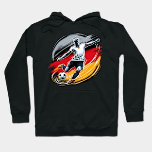 Dynamic Germany Soccer Star in Action - Vector Design Hoodie